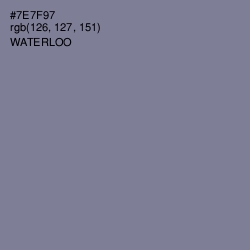 #7E7F97 - Waterloo  Color Image